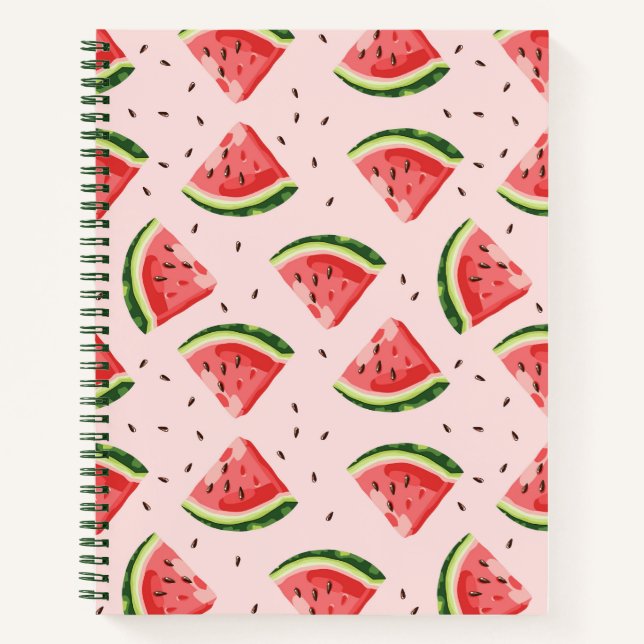 Cuaderno Patrón de frutas de la sandía acuática (Anverso)
