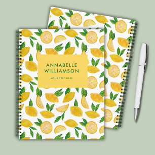 Cuaderno Patrón de frutas de verano de Citrus Lemon
