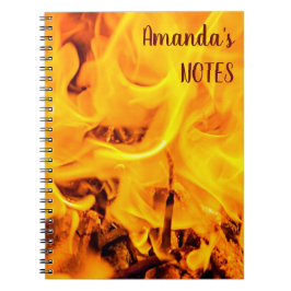 Cuaderno Patrón De Fuego Y Flores