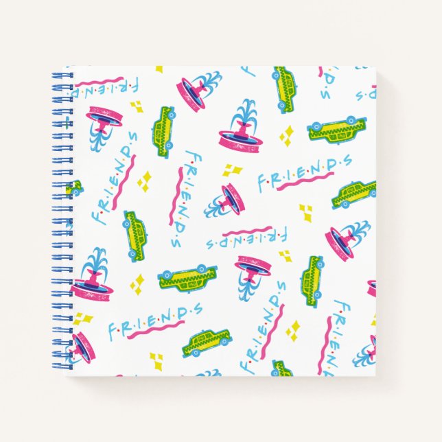 Cuaderno Patrón de fuente de agua y taxis de FRIENDS™ (Anverso)