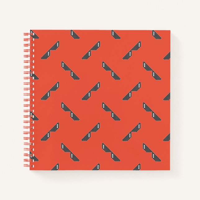 Cuaderno Patrón de gafas de sol de píxeles (Anverso)
