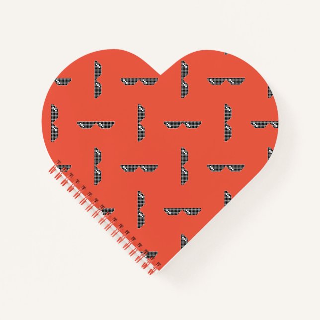 Cuaderno Patrón de gafas de sol de píxeles (Anverso)