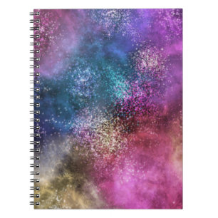Cuaderno Patrón de galaxia colorido