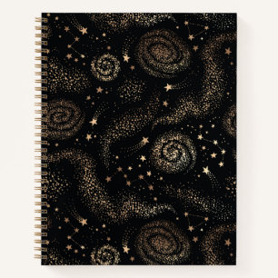 Cuaderno Patrón de galaxia de la constelación Gold Star