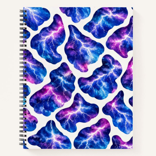 Cuaderno Patrón de galaxia de tormenta de relámpagos (Anverso)