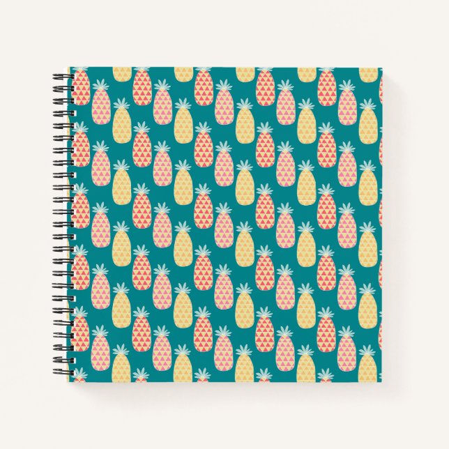 Cuaderno Patrón de garrapatas de piña (Anverso)
