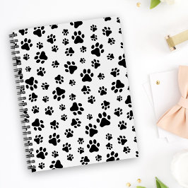 Cuaderno Patrón de garras, garras de perro, negro y blanco