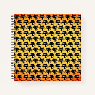 Cuaderno Patrón de gatitos negros