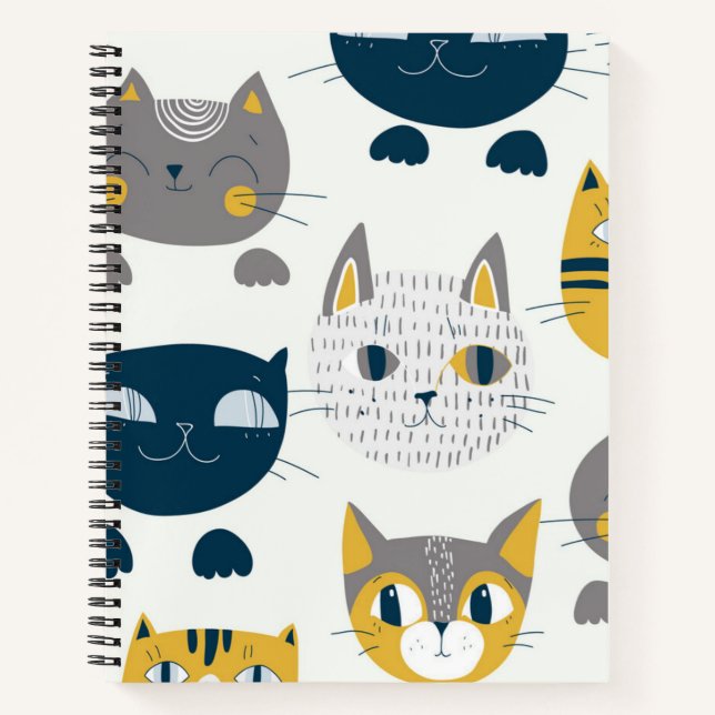 Cuaderno Patrón de gato (Anverso)