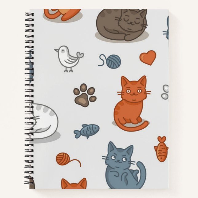 Cuaderno Patrón de gato (Anverso)