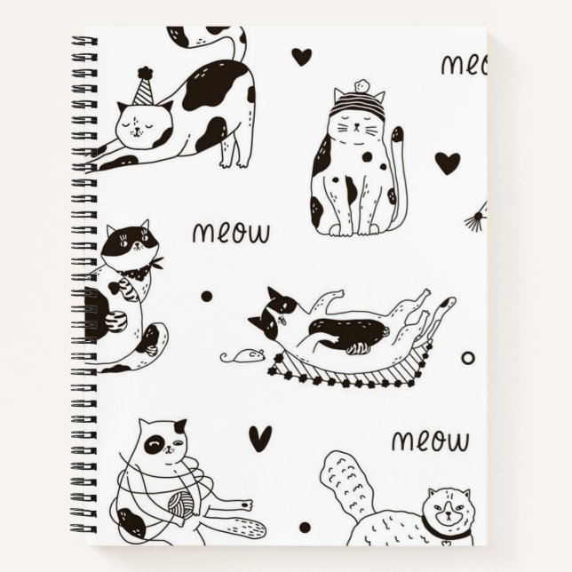 Cuaderno Patrón de gato (Anverso)