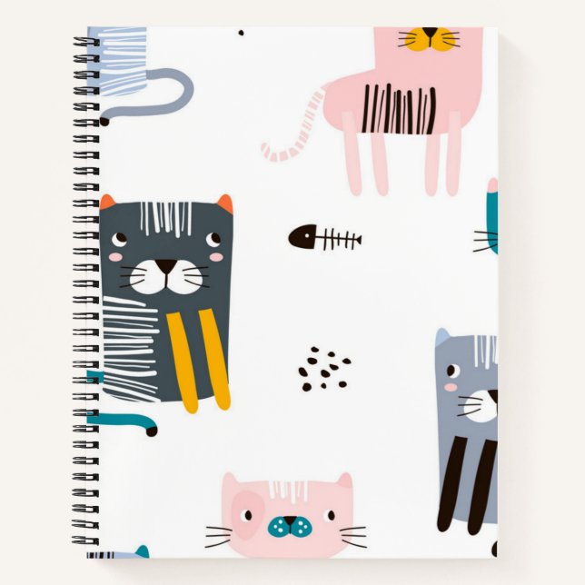 Cuaderno Patrón de gato (Anverso)