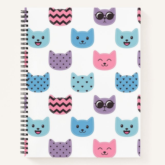 Cuaderno Patrón de gato (Anverso)