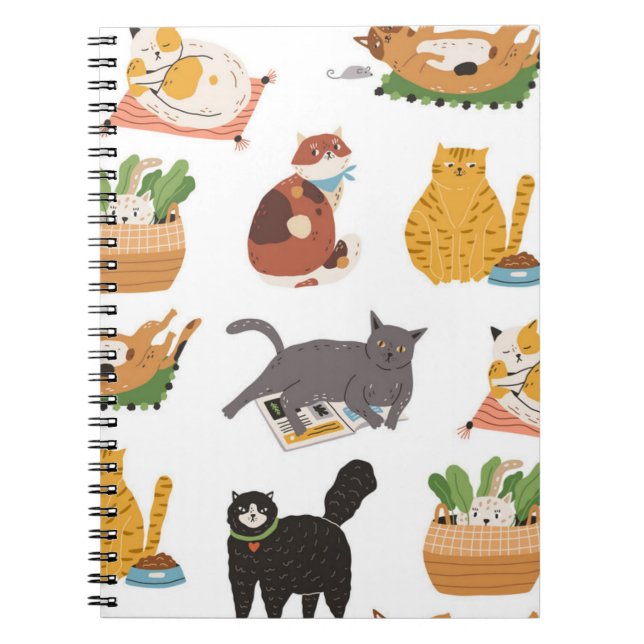 Cuaderno Patrón de gato (Frente)