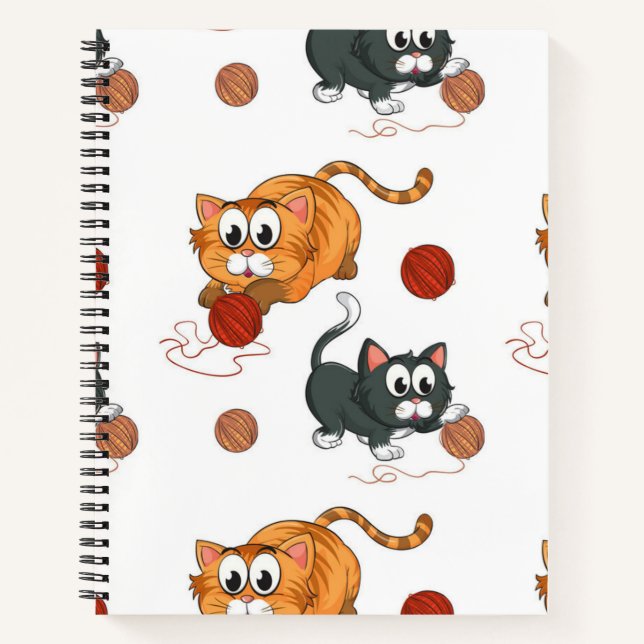 Cuaderno Patrón de gato (Anverso)
