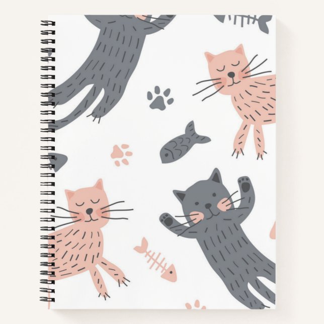 Cuaderno Patrón de gato (Anverso)
