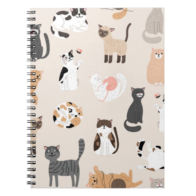 Cuaderno Patrón de gato (Frente)