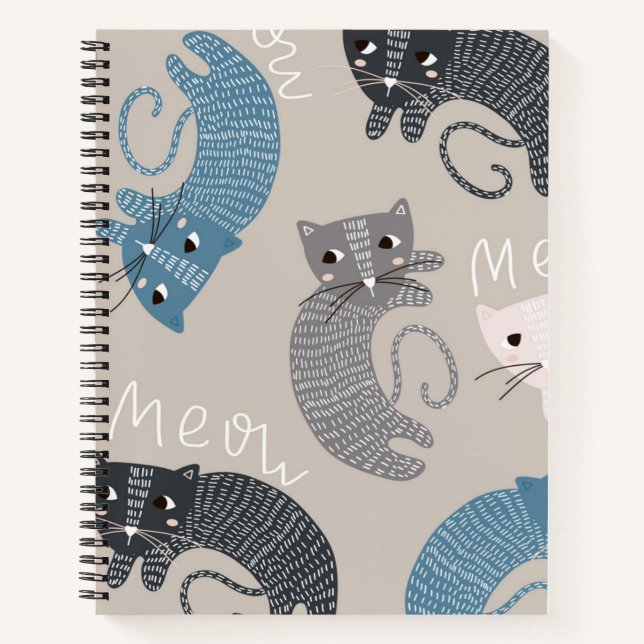 Cuaderno Patrón de gato (Anverso)