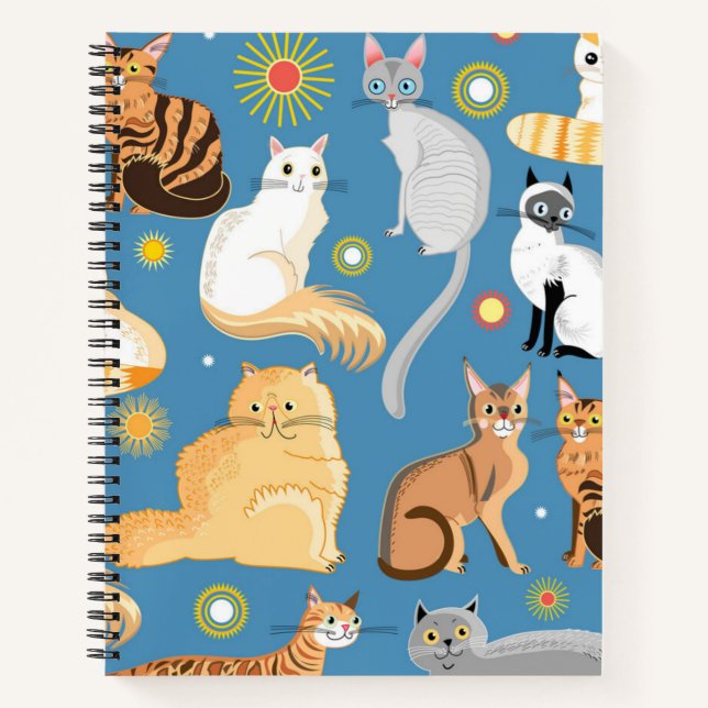 Cuaderno Patrón de gato (Anverso)