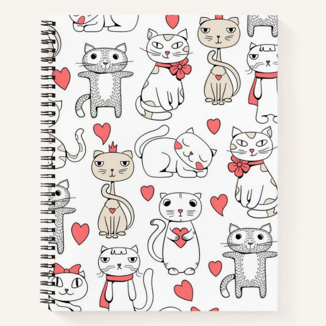 Cuaderno Patrón de gato (Anverso)