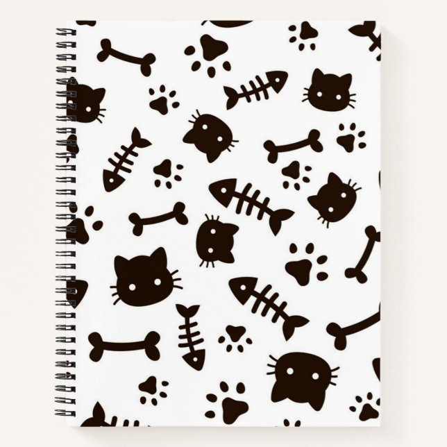 Cuaderno Patrón de gato (Anverso)