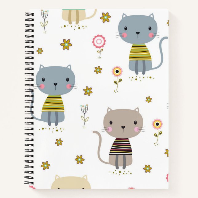 Cuaderno Patrón de gato (Anverso)