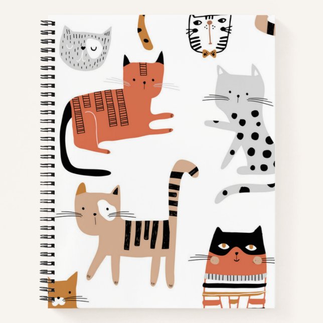 Cuaderno Patrón de gato (Anverso)