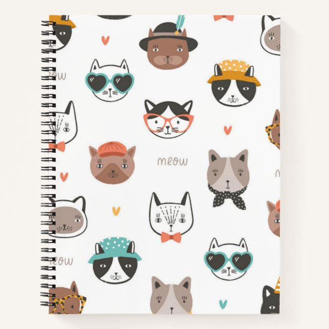 Cuaderno Patrón de gato (Anverso)