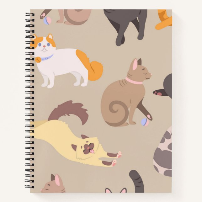 Cuaderno Patrón de gato (Anverso)