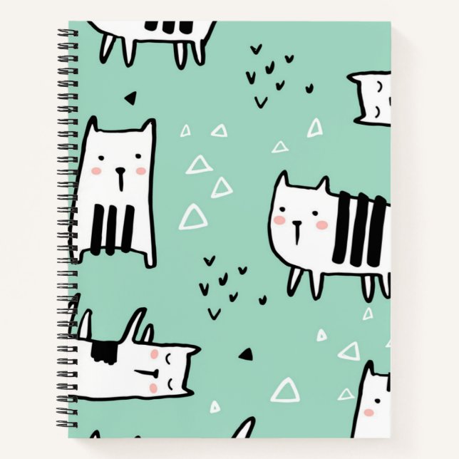 Cuaderno Patrón de gato (Anverso)