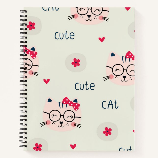 Cuaderno Patrón de gato (Anverso)