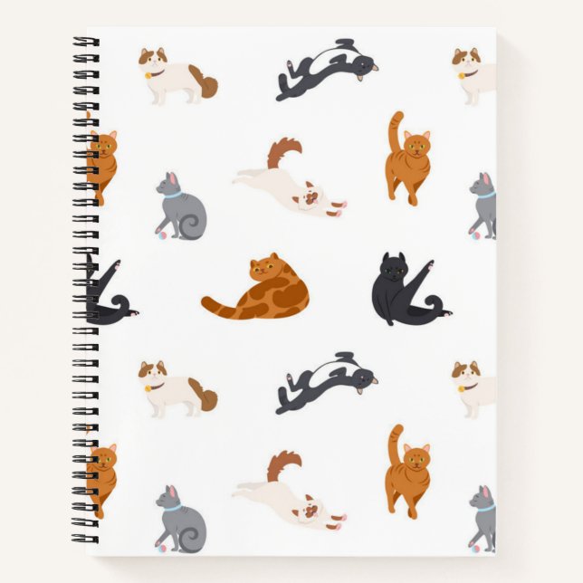 Cuaderno Patrón de gato (Anverso)