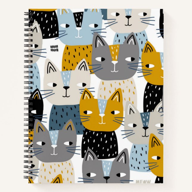 Cuaderno Patrón de gato (Anverso)