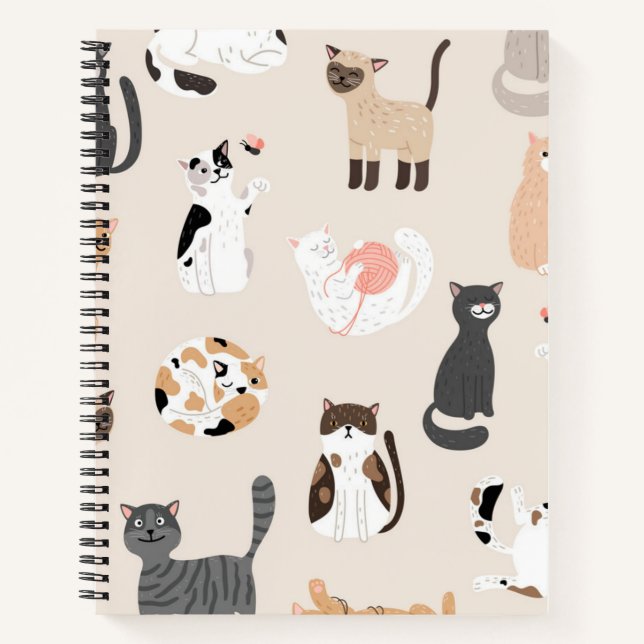 Cuaderno Patrón de gato (Anverso)