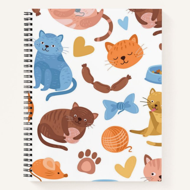 Cuaderno Patrón de gato (Anverso)