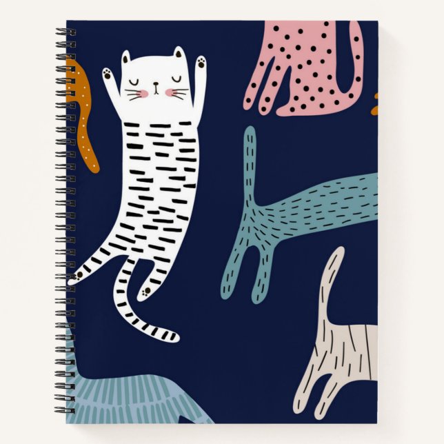 Cuaderno Patrón de gato (Anverso)