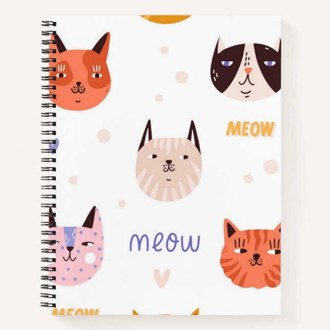 Cuaderno Patrón de gato (Anverso)