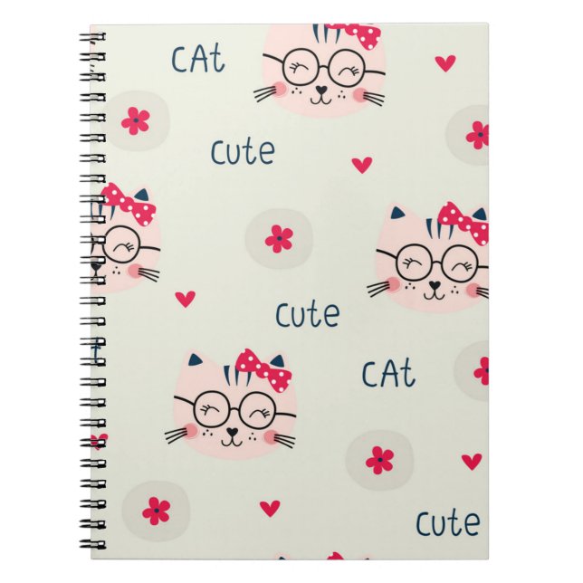 Cuaderno Patrón de gato (Frente)