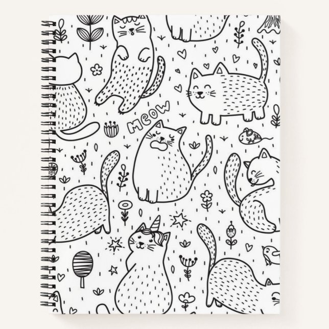 Cuaderno Patrón de gato (Anverso)