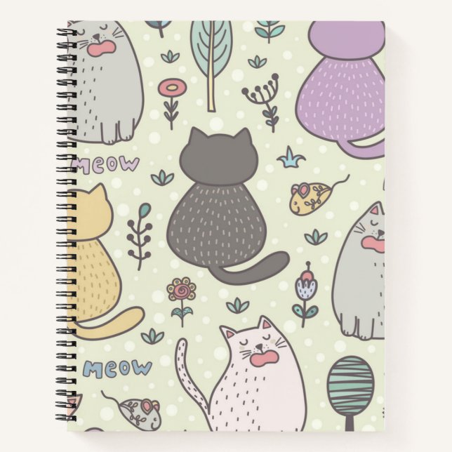 Cuaderno Patrón de gato (Anverso)