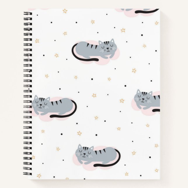 Cuaderno Patrón de gato (Anverso)