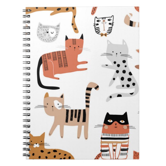 Cuaderno Patrón de gato (Frente)