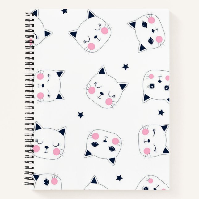 Cuaderno Patrón de gato (Anverso)
