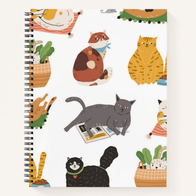 Cuaderno Patrón de gato (Anverso)