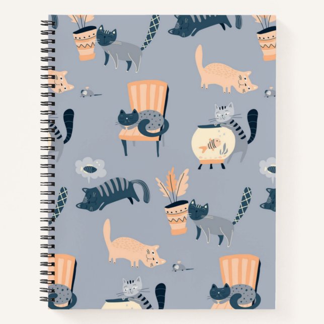 Cuaderno Patrón de gato (Anverso)