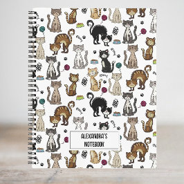 Cuaderno Patrón de gato de bonito