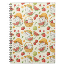 Patrón de gato de frutas de verano - Diseño de pic