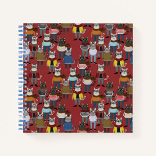 Cuaderno Patrón de gato de Guay Hipster