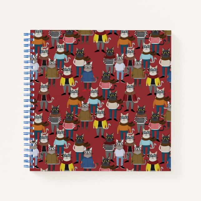 Cuaderno Patrón de gato de Guay Hipster (Anverso)