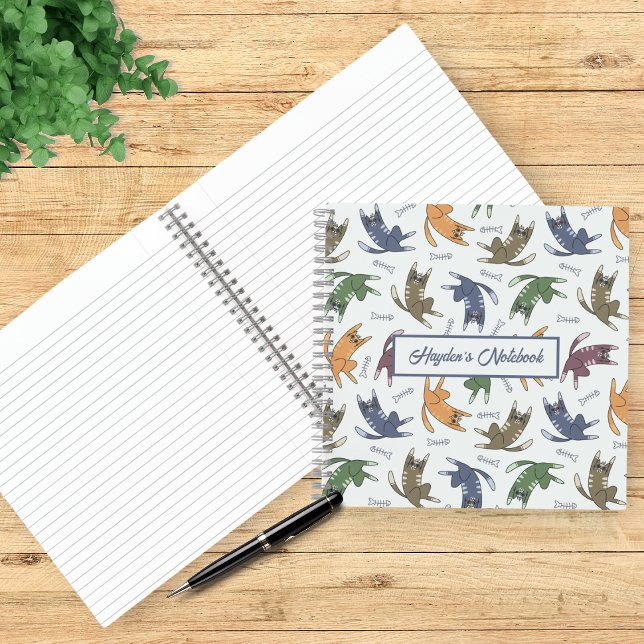 Cuaderno Patrón de gato de tabla colorido personalizado (Subido por el creador)